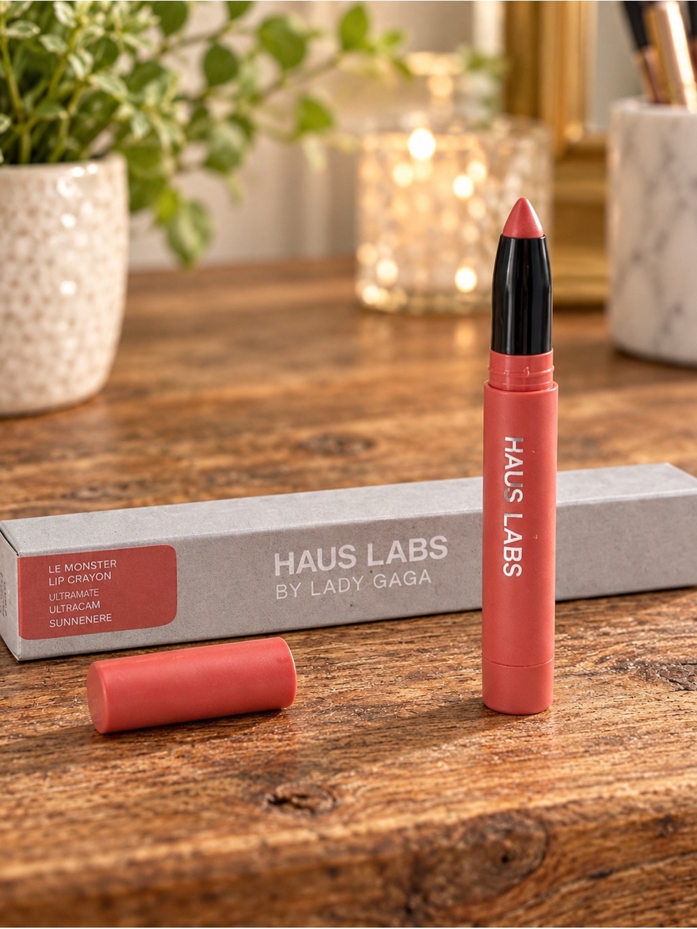 Haus Labs By Lady Gaga Le Monster Lip Crayon - Peach Matte NIB